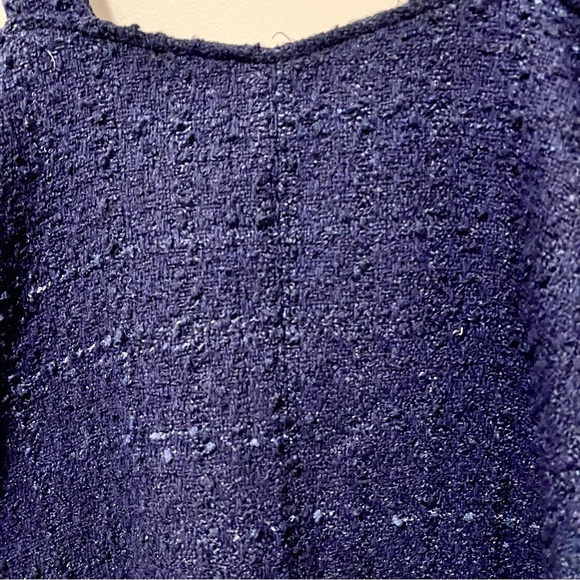 Abercrombie & Fitch Navy Blue Tweed Mini Dress with Pockets XLarge NWOT - Picture 5 of 7